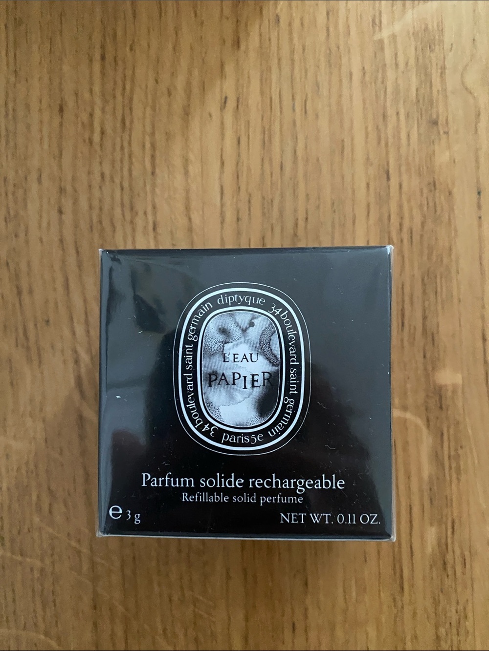 Diptyque L’Eau Papier Solid Balm Refillable Case New in Box